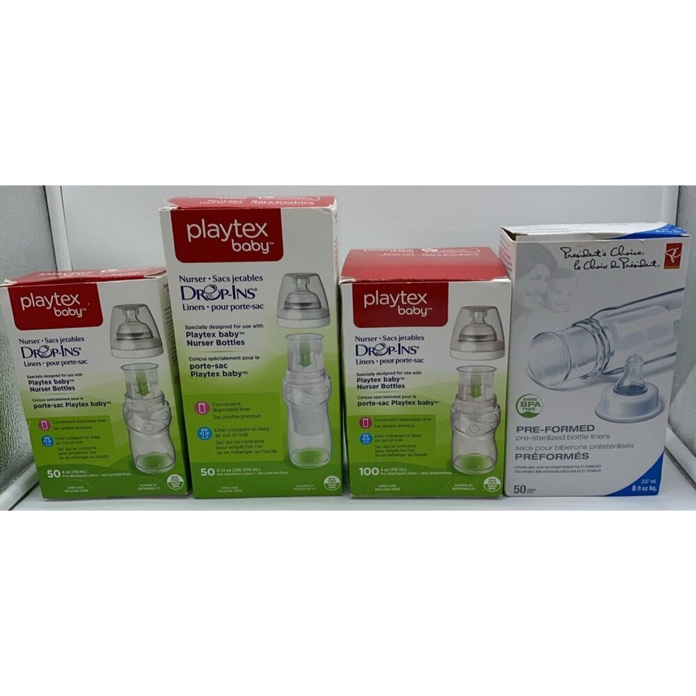 Playtex Baby Nurser Drop Ins Bottle Liners 4-10 oz Recyclable Partial Packages